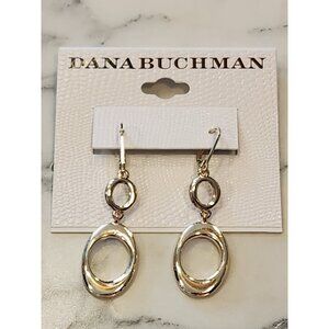 Dana Buchman Gold-Tone Oval Dangle Earrings With Leverback Closure